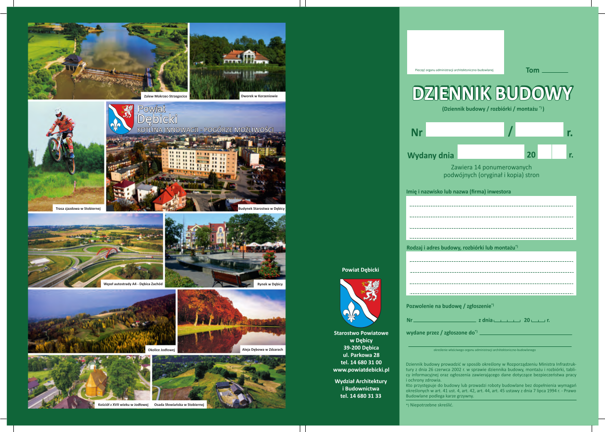 Dziennik budowy powiat debicki